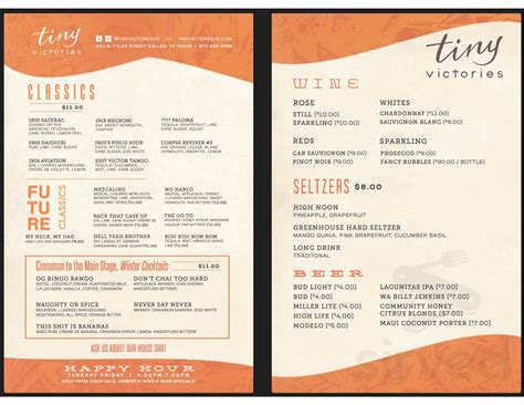 little victories menu.